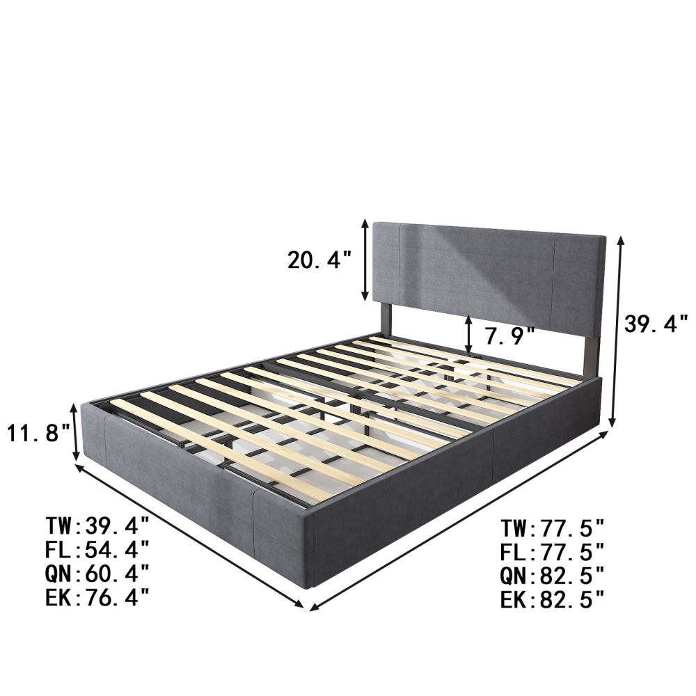 B143-polsterdatud voodi mõõdud