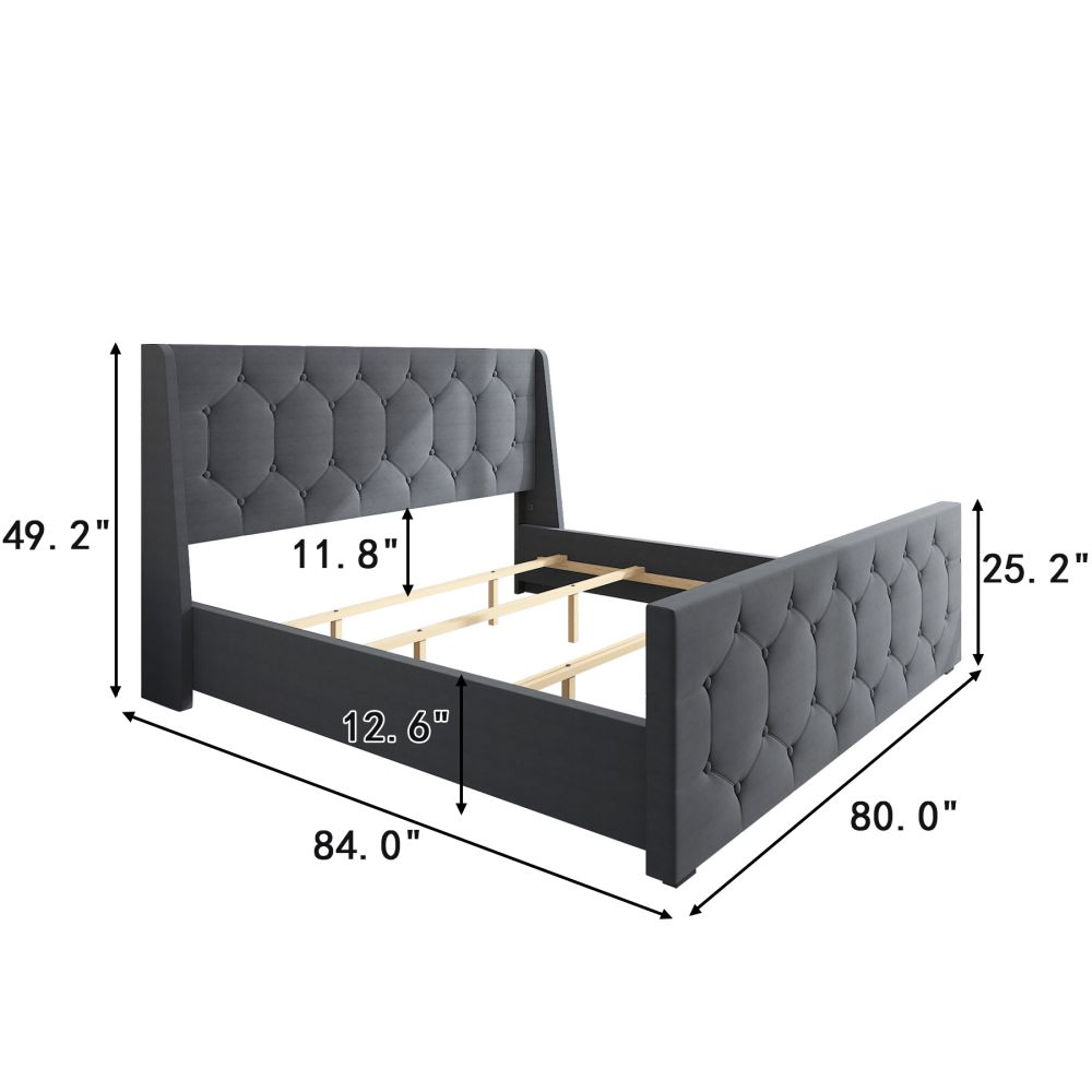 B151-布張りベッドの寸法