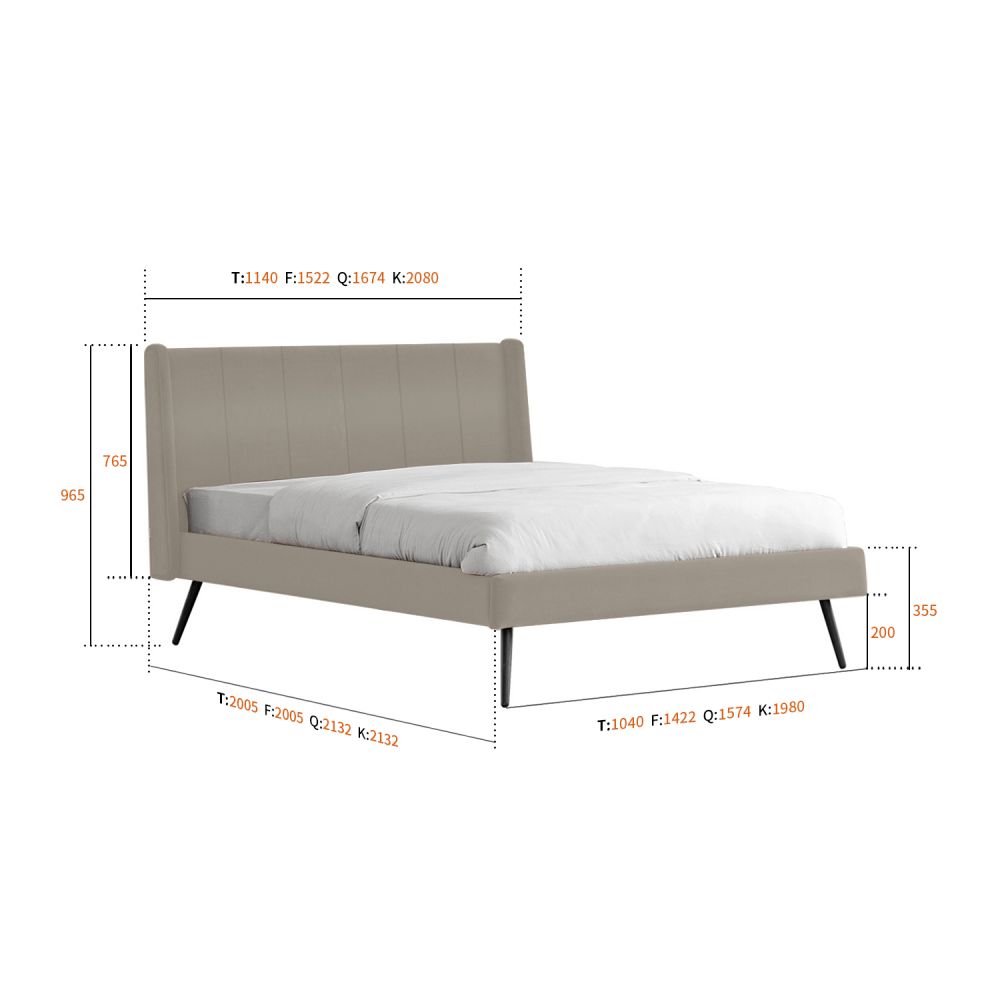 B156-upholstered بستر-3
