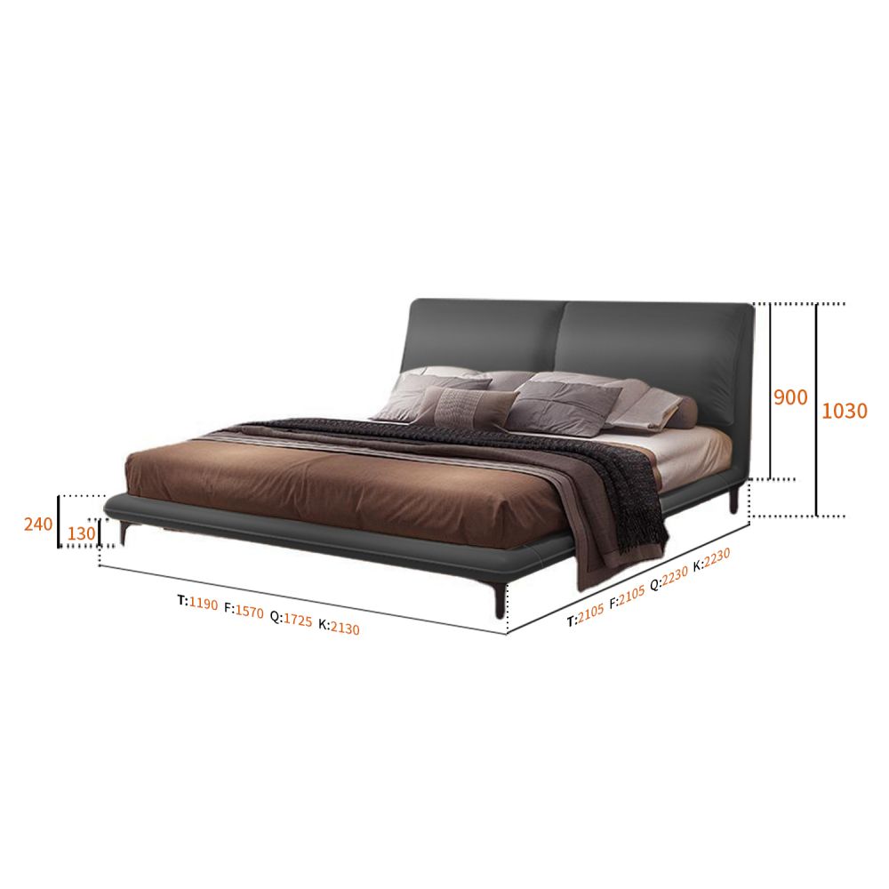 I-B157-upholstered bed-dimensions