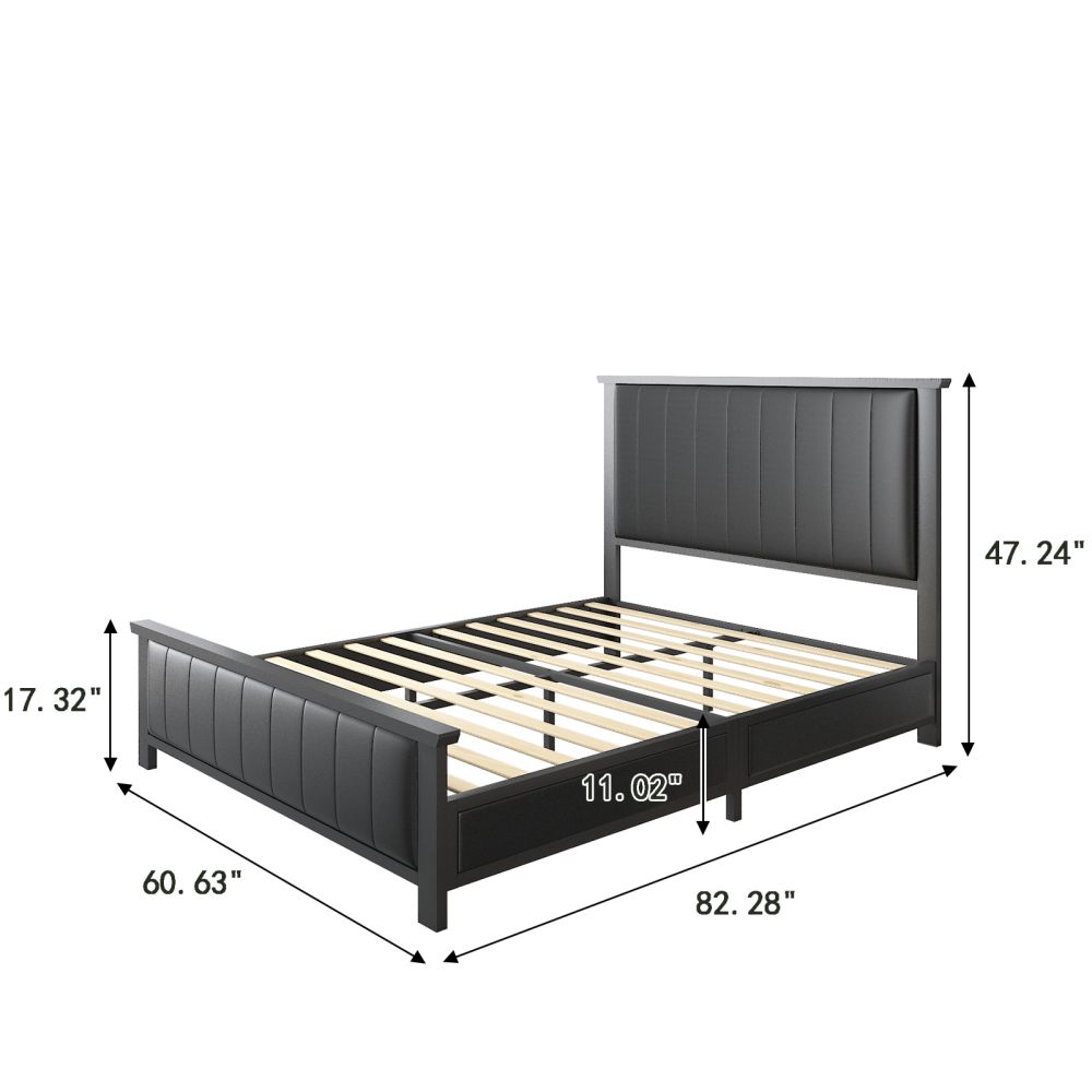 I-B161-upholstered bed-dimensions