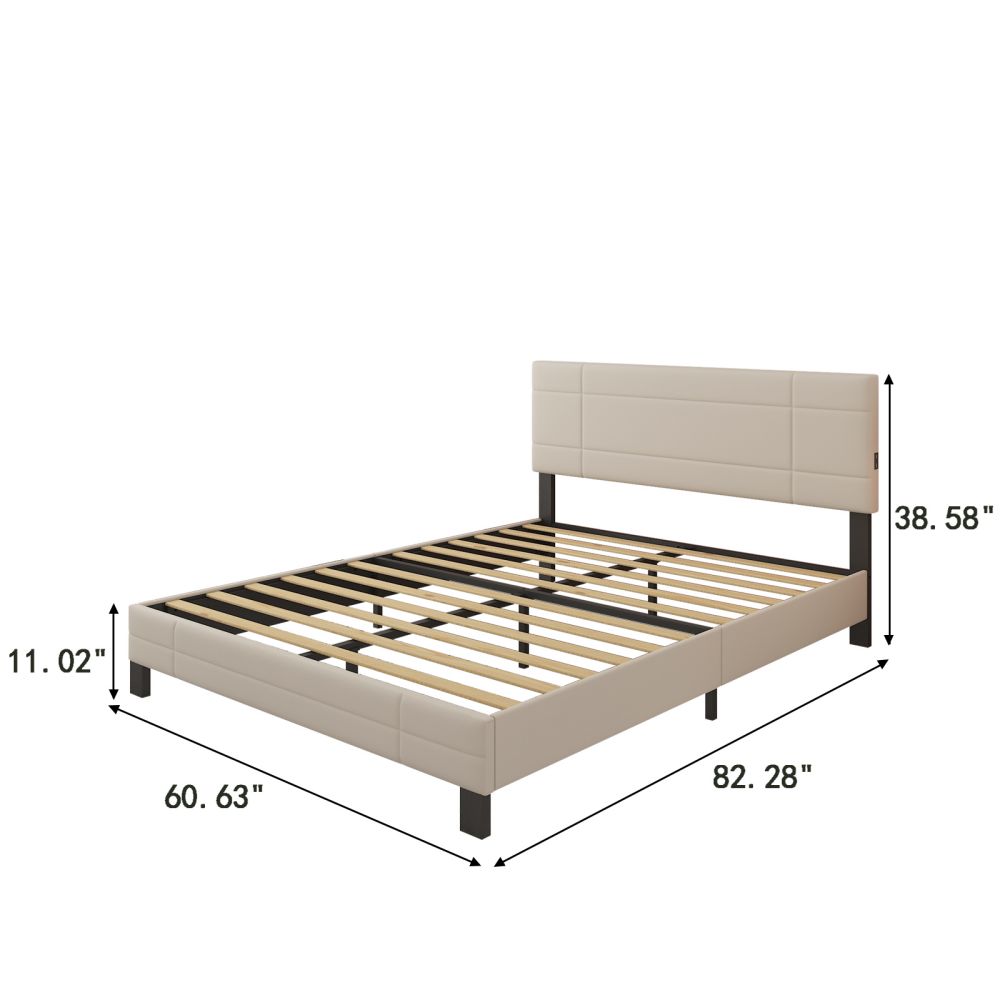 B165-dimensions del llit entapissat