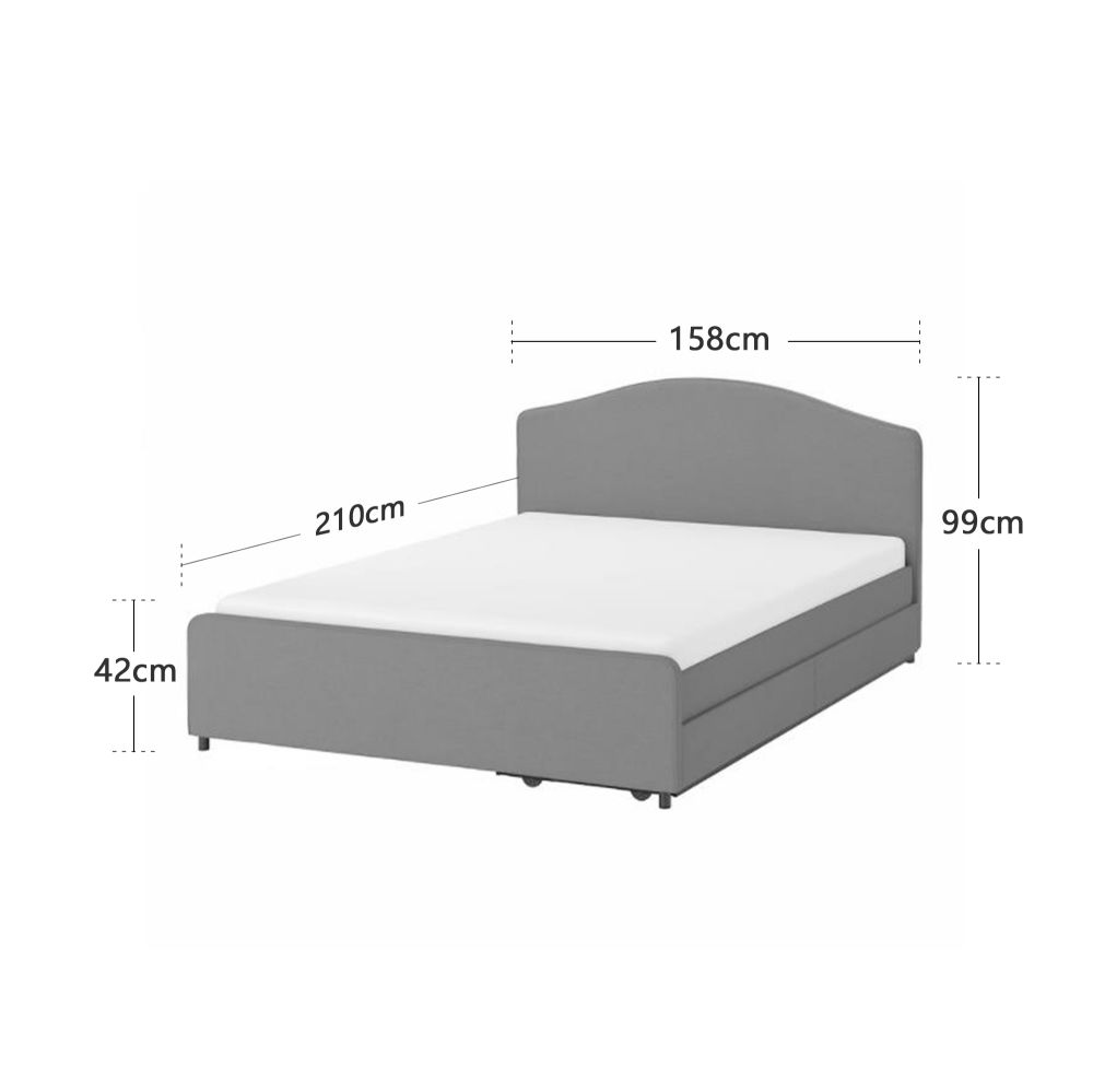 I-B177-upholstered bed-dimensions