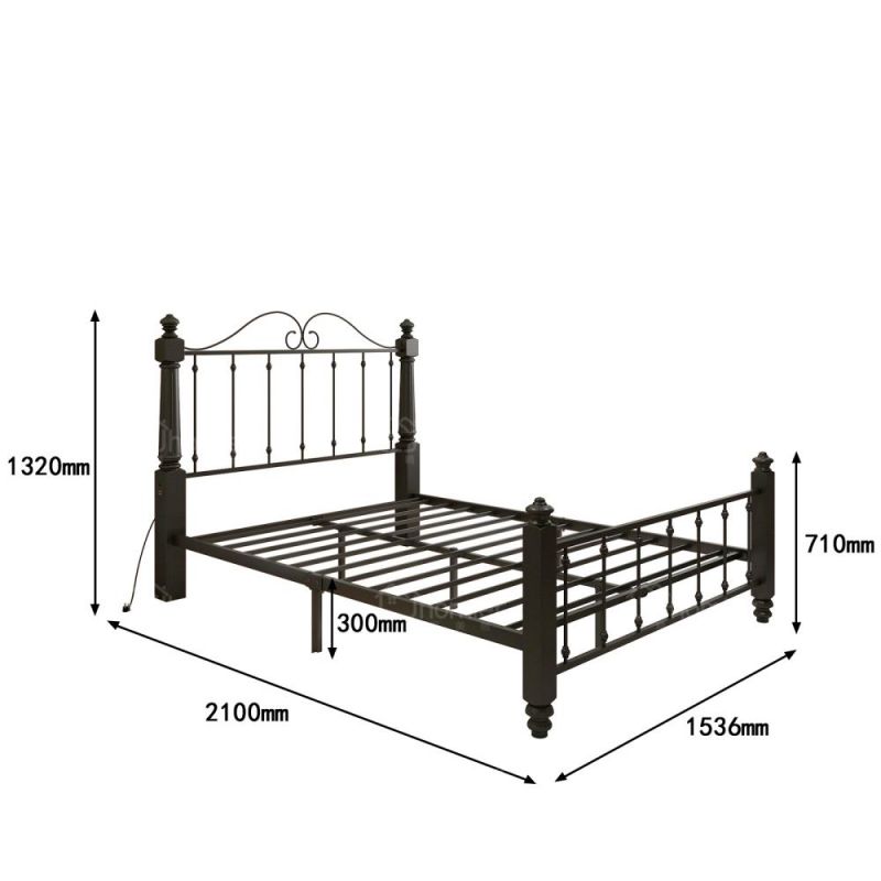 B201-शास्त्रीय लोहे के बिस्तर-आयाम