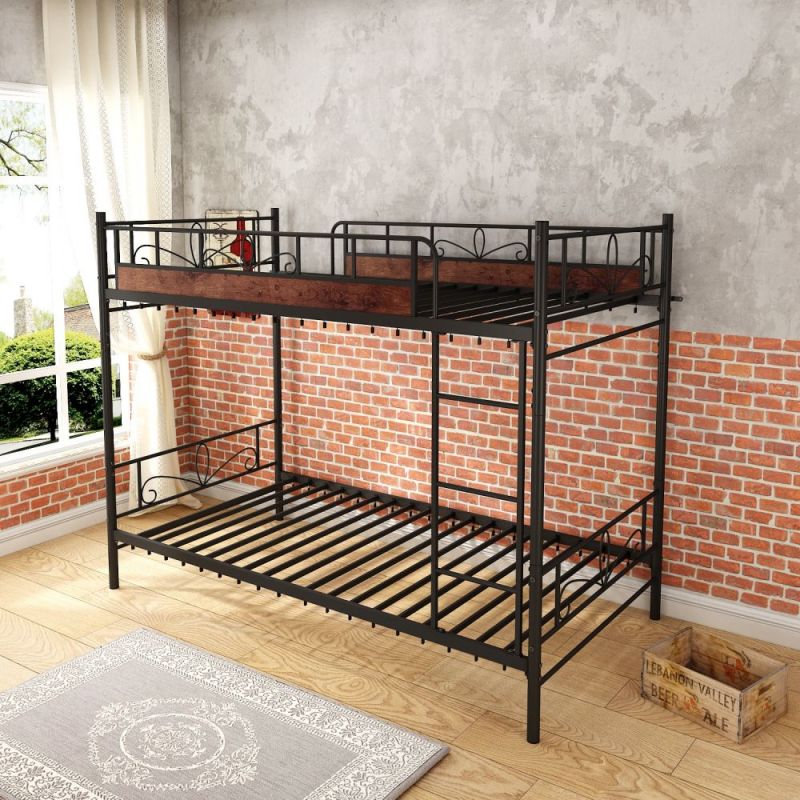 B27-metalni drveni krevet na kat-2