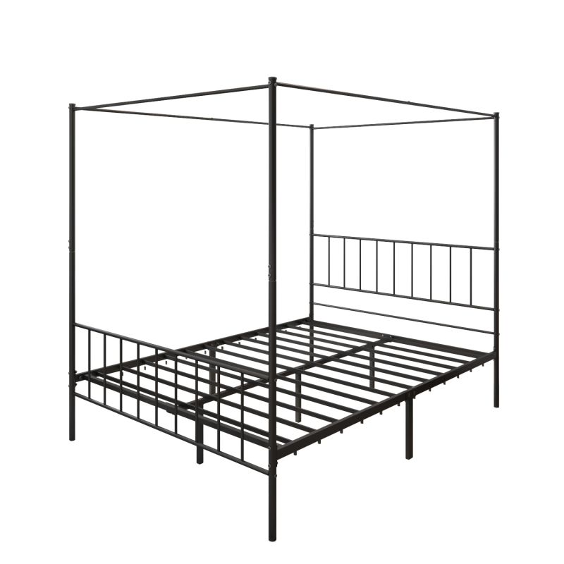 canopy bed frame drawing on background