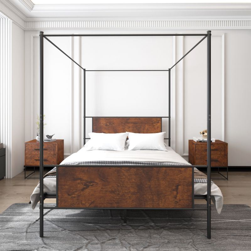 canopy bed from view with scenario