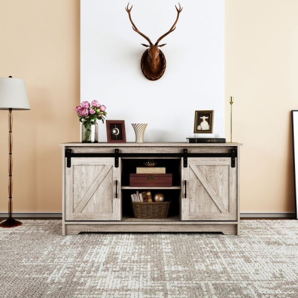 JHD19 TV Cabinet for TVs Up to 60”Rustic Style - 图片 2